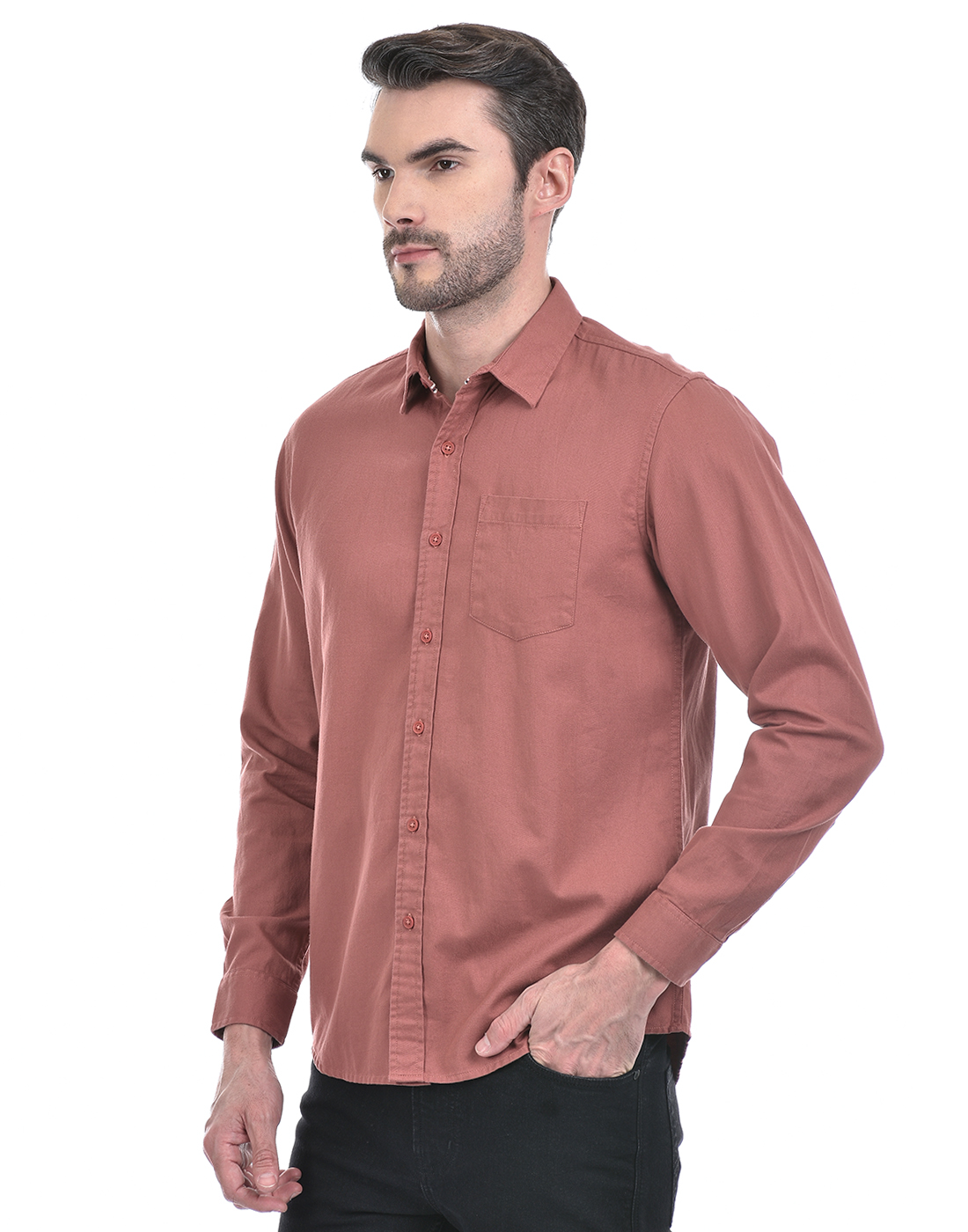 Numero  Uno Men Cotton Solid Full Sleeve Shirt